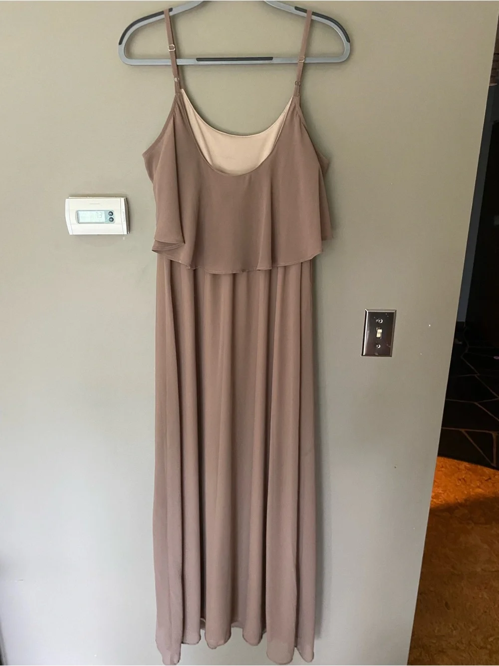 SHOW ME YOUR MUMU Caitlin Chiffon Cold Shoulder Ruffle Maxi Dress Size Medium